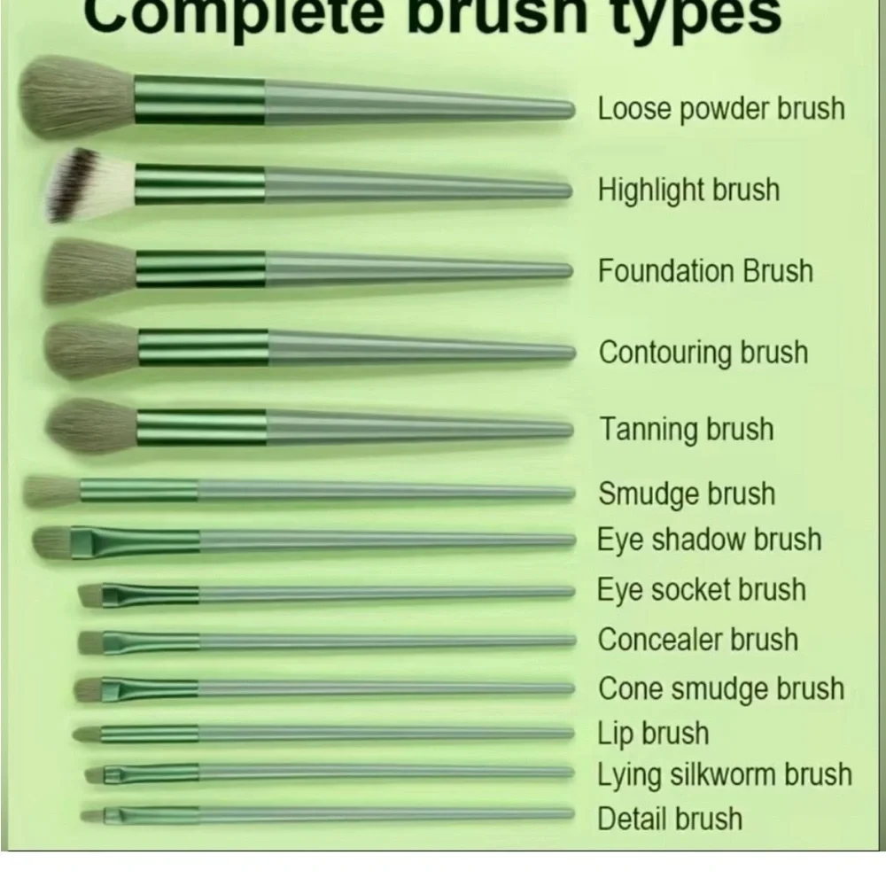 Ipsy glitter makeup bag w/13pcs Soft Makeup Brush Set for daily use.🌿🆕🌿